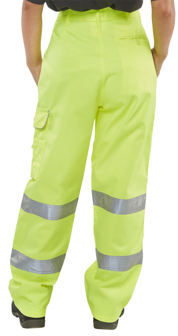 LADIES EN ISO 20471 TROUSER SATURN YELLOW
