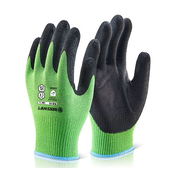 KUTSTOP MICRO FOAM NITRILE GREEN CUT LEVEL 5 GREEN S