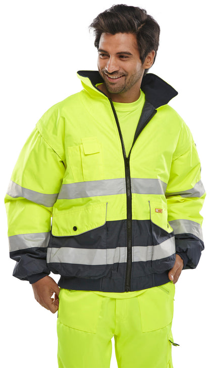 EUROPA BOMBER JACKET SATURN YELLOW / NAVY