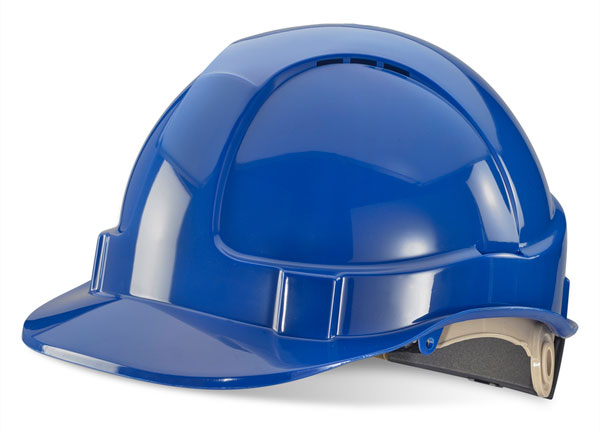 WHEEL RATCHET VENTED SAFETY HELMET  BLACK 