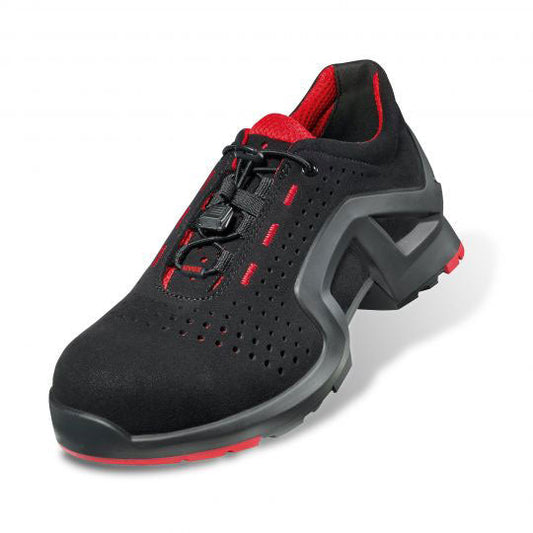 UVEX 1 X-TENDED SUPPORT S1 SRC SHOE BLACK / RED 04